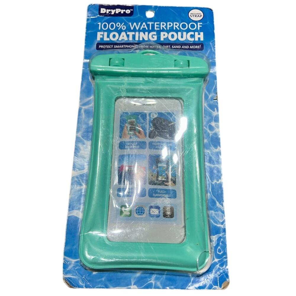 Dry Pro 100% Waterproof Floating Phone Pouch - Aqua smartphones NWT